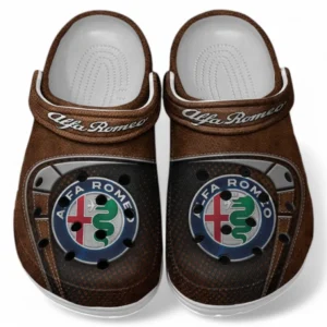 Alfa Romeo Crocs Sandals For Men Women, Gift For Alfa Romeo Fan CAR177031425586 - Brown