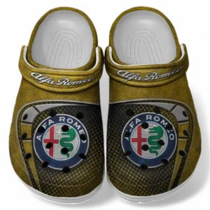 Alfa Romeo Crocs Sandals For Men Women, Gift For Alfa Romeo Fan CAR177031425586 - Yellow