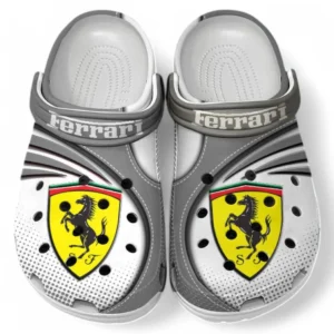 Ferrari Crocs Sandals For Men Women, Gift For Ferrari Fan CAR181031525689 - Gray