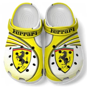 Ferrari Crocs Sandals For Men Women, Gift For Ferrari Fan CAR181031525689 - Yellow