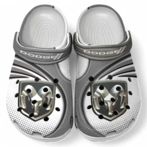Dodge Crocs Sandals For Men Women, Gift For Dodge Fan CAR181031525718 - Gray