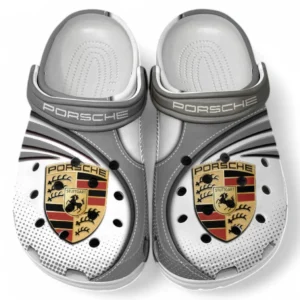 Porsche Crocs Sandals For Men Women, Gift For Porsche Fan CAR181031525750 - Gray