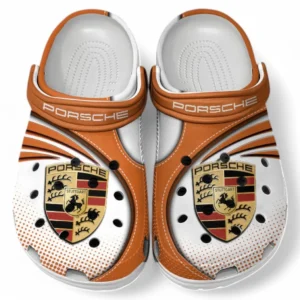 Porsche Crocs Sandals For Men Women, Gift For Porsche Fan CAR181031525750 - Orange