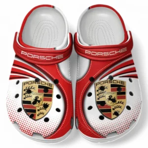 Porsche Crocs Sandals For Men Women, Gift For Porsche Fan CAR181031525750 - Red