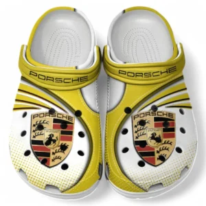 Porsche Crocs Sandals For Men Women, Gift For Porsche Fan CAR181031525750 - Yellow