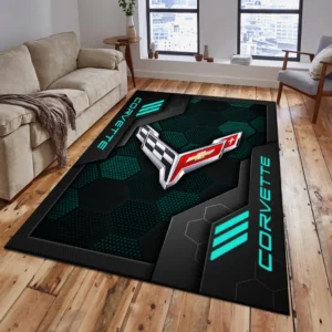 Chevrolet Corvette Rug, Living Room Carpet For Chevrolet Corvette Fan CAR182031525006 - Cyan