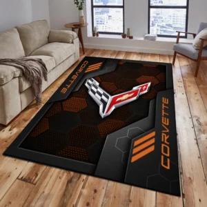 Chevrolet Corvette Rug, Living Room Carpet For Chevrolet Corvette Fan CAR182031525006 - Orange