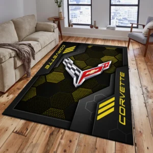 Chevrolet Corvette Rug, Living Room Carpet For Chevrolet Corvette Fan CAR182031525006 - Yellow