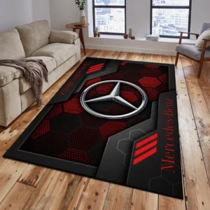 Mercedes Benz Rug, Living Room Carpet For Mercedes Benz Fan CAR182031525007 - Red