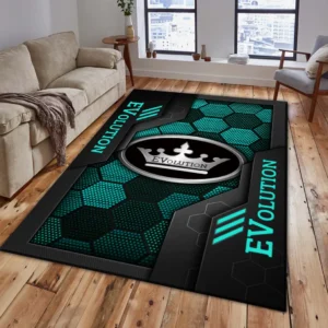 Evolution EV Rug, Living Room Carpet For Evolution EV Fan CAR182031525018 - Cyan