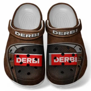 Derbi Crocs Shoes, Clogs Men Women, Gift For Derbi Fan CAR183031725134 - Brown