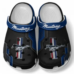 Ford Mustang Crocs Shoes, Clogs Men Women, Gift For Ford Mustang Fan CAR185031525228 - Blue