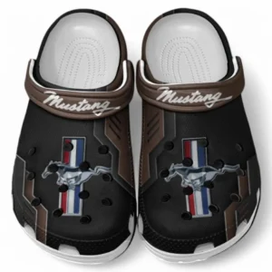 Ford Mustang Crocs Shoes, Clogs Men Women, Gift For Ford Mustang Fan CAR185031525228 - Brown