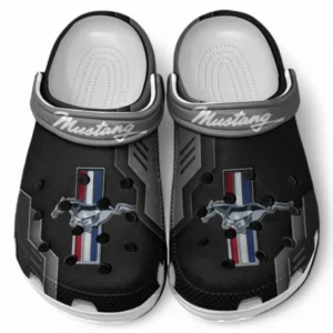 Ford Mustang Crocs Shoes, Clogs Men Women, Gift For Ford Mustang Fan CAR185031525228 - Gray