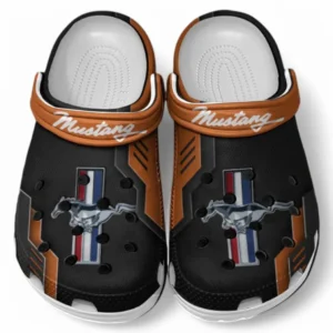 Ford Mustang Crocs Shoes, Clogs Men Women, Gift For Ford Mustang Fan CAR185031525228 - Orange
