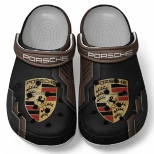 Porsche Crocs Shoes, Clogs Men Women, Gift For Porsche Fan CAR185031525230 - Brown