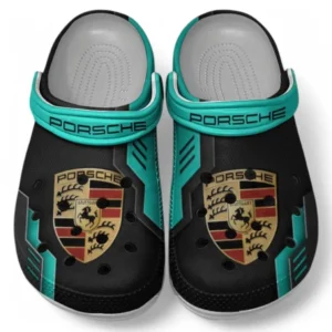 Porsche Crocs Shoes, Clogs Men Women, Gift For Porsche Fan CAR185031525230 - Cyan