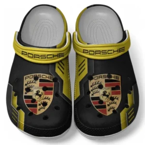 Porsche Crocs Shoes, Clogs Men Women, Gift For Porsche Fan CAR185031525230 - Yellow