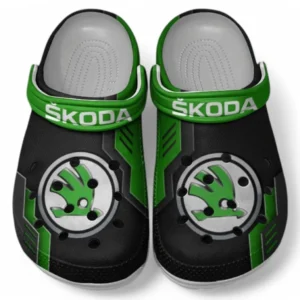 Skoda Crocs Shoes, Clogs Men Women, Gift For Skoda Fan CAR185031525252 - Green
