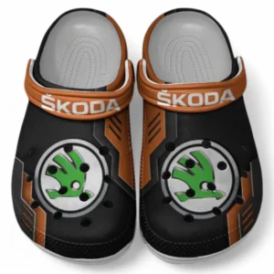 Skoda Crocs Shoes, Clogs Men Women, Gift For Skoda Fan CAR185031525252 - Orange