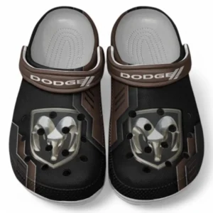 Dodge Crocs Shoes, Clogs Men Women, Gift For Dodge Fan CAR185031525254 - Brown