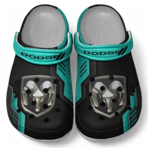 Dodge Crocs Shoes, Clogs Men Women, Gift For Dodge Fan CAR185031525254 - Cyan