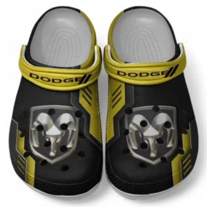 Dodge Crocs Shoes, Clogs Men Women, Gift For Dodge Fan CAR185031525254 - Yellow
