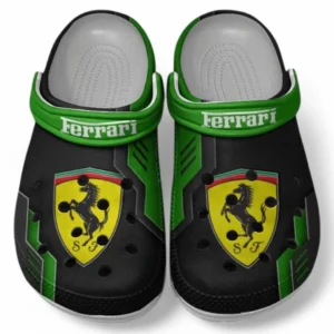Ferrari Crocs Shoes, Clogs Men Women, Gift For Ferrari Fan CAR185031525258 - Green