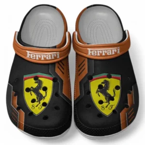 Ferrari Crocs Shoes, Clogs Men Women, Gift For Ferrari Fan CAR185031525258 - Orange