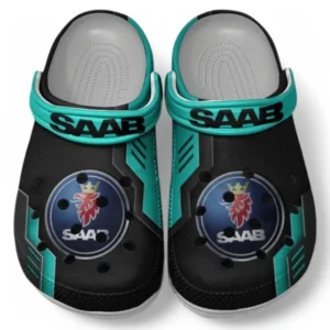 Saab Crocs Shoes, Clogs Men Women, Gift For Saab Fan CAR185031525265 - Cyan
