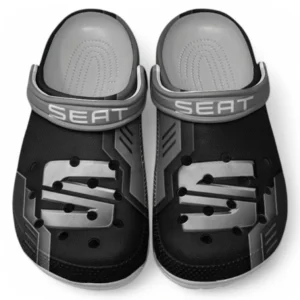 Seat Crocs Shoes, Clogs Men Women, Gift For Seat Fan CAR185031525278 - Gray