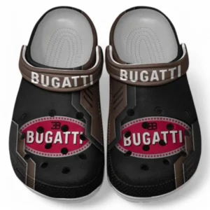 Bugatti Crocs Shoes, Clogs Men Women, Gift For Bugatti Fan CAR185031525284 - Brown