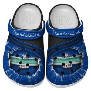 Thunderbird Crocs Clogs Men Women, Gift For Thunderbird Fan CAR188032025155 - Blue