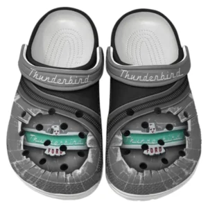Thunderbird Crocs Clogs Men Women, Gift For Thunderbird Fan CAR188032025155 - Gray
