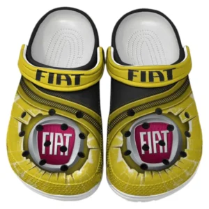 Fiat Crocs Clogs Men Women, Gift For Fiat Fan CAR188032025158 - Yellow
