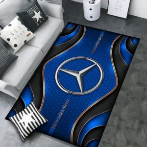 Mercedes Benz Rug Carpet For Home Decor, Gift For Mercedes Benz Lovers CAR189032125625 - Blue