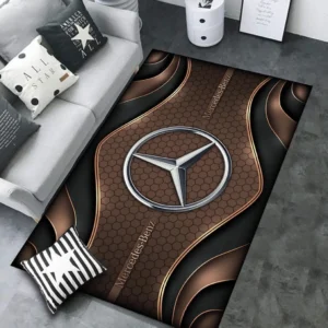 Mercedes Benz Rug Carpet For Home Decor, Gift For Mercedes Benz Lovers CAR189032125625 - Brown