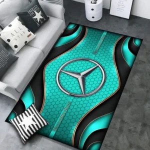 Mercedes Benz Rug Carpet For Home Decor, Gift For Mercedes Benz Lovers CAR189032125625 - Cyan