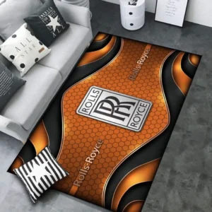 Rolls Royce Rug Carpet For Home Decor, Gift For Rolls Royce Lovers CAR189032125627 - Orange