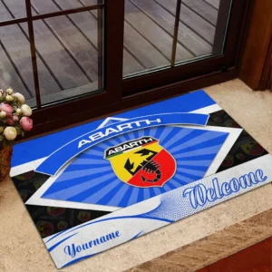 Abarth Doormat, Gift For Abarth Lovers, Gift For Him, Husband, Boyfriend CAR1903052500 - Blue