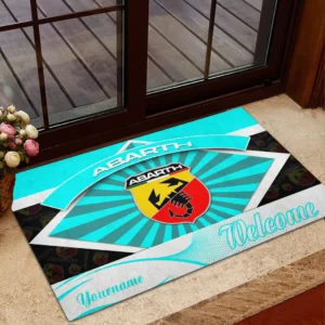 Abarth Doormat, Gift For Abarth Lovers, Gift For Him, Husband, Boyfriend CAR1903052500 - Cyan
