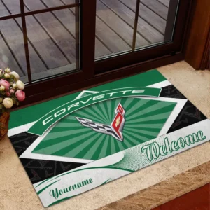 Chevrolet Corvette Doormat, Gift For Chevrolet Corvette Lovers, Gift For Him, Husband, Boyfriend CAR1903052516 - Green