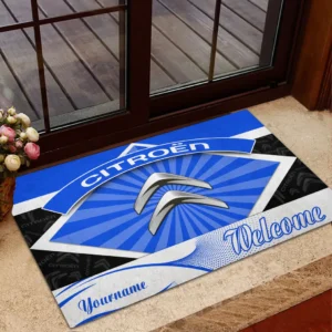 Citroen Doormat, Gift For Citroen Lovers, Gift For Him, Husband, Boyfriend CAR1903052520 - Blue