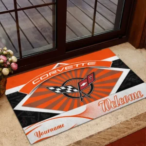 Corvette C5 Doormat, Gift For Corvette C5 Lovers, Gift For Him, Husband, Boyfriend CAR1903052521 - Orange