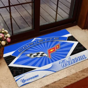 Corvette C6 Doormat, Gift For Corvette C6 Lovers, Gift For Him, Husband, Boyfriend CAR1903052522 - Blue