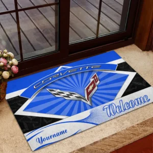 Corvette C7 Doormat, Gift For Corvette C7 Lovers, Gift For Him, Husband, Boyfriend CAR1903052523 - Blue