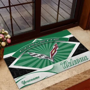 Corvette C7 Doormat, Gift For Corvette C7 Lovers, Gift For Him, Husband, Boyfriend CAR1903052523 - Green