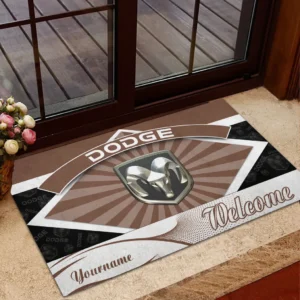 Dodge Doormat, Gift For Dodge Lovers, Gift For Him, Husband, Boyfriend CAR1903052529 - Brown