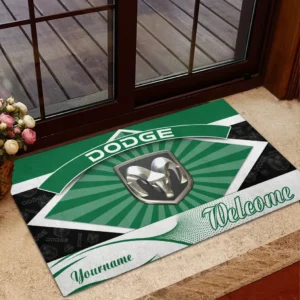 Dodge Doormat, Gift For Dodge Lovers, Gift For Him, Husband, Boyfriend CAR1903052529 - Green