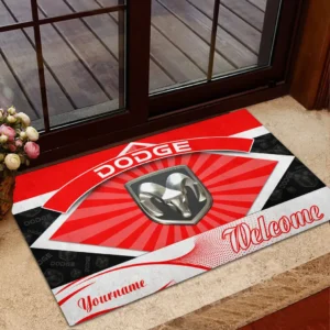Dodge Doormat, Gift For Dodge Lovers, Gift For Him, Husband, Boyfriend CAR1903052529 - Red